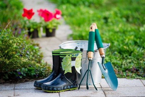 Maintained garden space post-clearance in Southfields